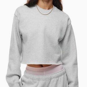 Aritzia Tna Cozy Fleece Perfect Cropped Sweatshirt